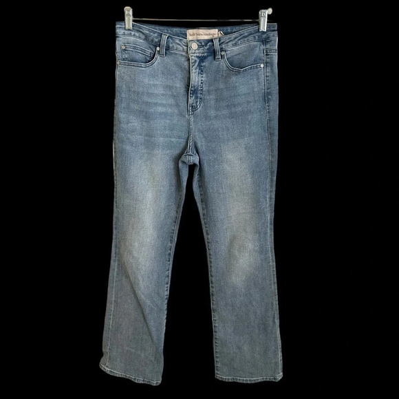 Soft Surroundings size 10 Ultimate High Rise Bootcut Jeans Light Wash Stretch - Picture 1 of 5